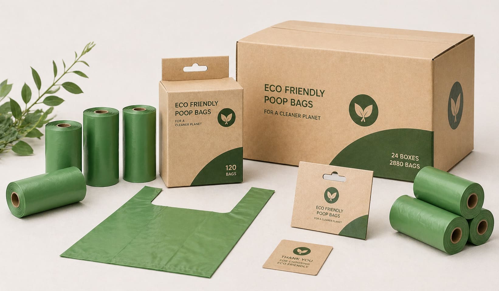 Recycled dog poop bags with private label packaging - OEM samples by Xinrui Pet